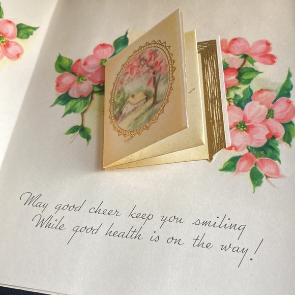1940’s/50’s beautiful get well card - Picture 7 of 9